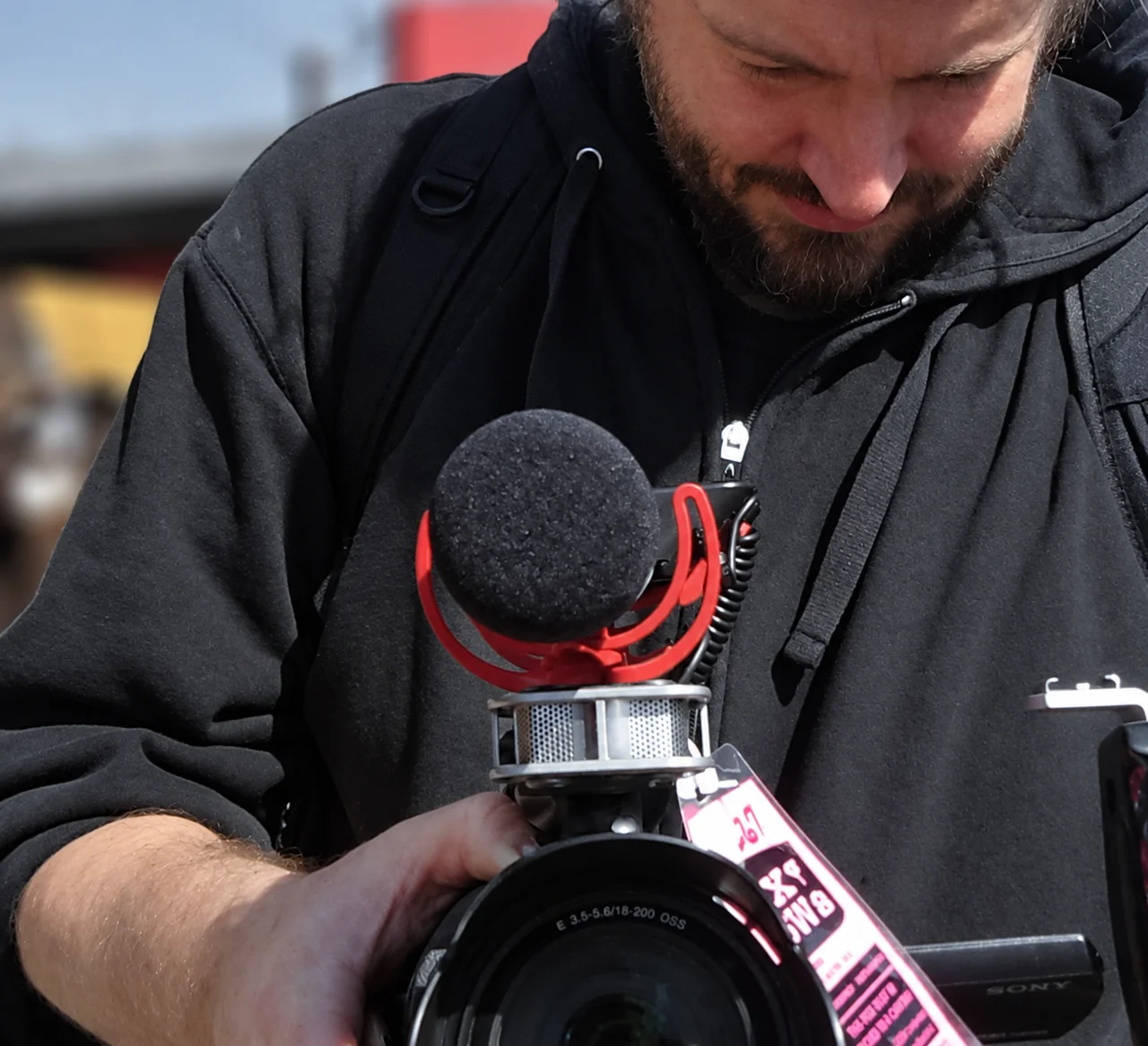 Jax Stafford working behind the camera.